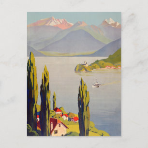 Reise nach Vintage Lake Annecy Frankreich Postkarte