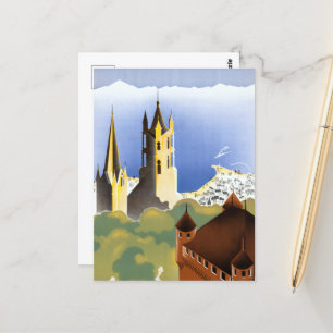 Reise nach Vintage Lausanne-Ouchy Schweiz Postkarte