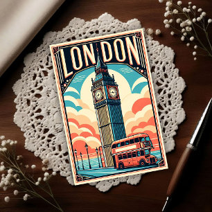 Reise nach Vintage London England Postkarte