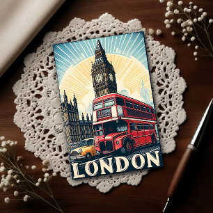 Reise nach Vintage London England Postkarte