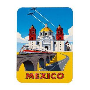 Reise nach Vintage-Mexiko Magnet