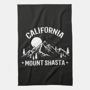 Reise nach Vintage Mount Shasta Kalifornien Geschirrtuch