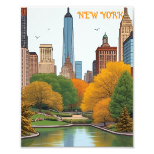Reise nach Vintage New York City Central Park Fotodruck