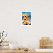Reise nach Vintage Paris Lyon Mittelmeer Poster (Küche)