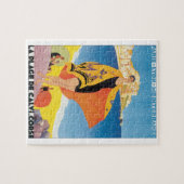 Reise nach Vintage Paris Lyon Mittelmeer Puzzle (Horizontal)