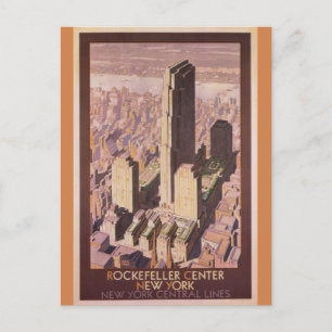 Reise nach Vintage Rockefeller Center New York Cit Postkarte