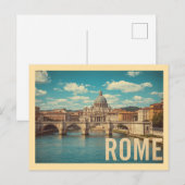 Reise nach Vintage-Rom Postkarte (Vorne/Hinten)