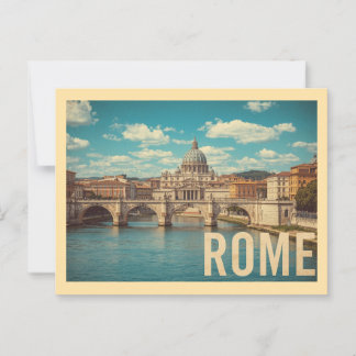 Reise nach Vintage-Rom Postkarte