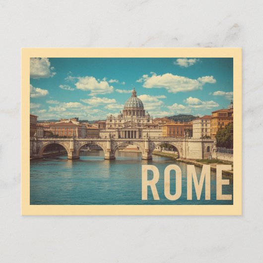 Reise nach Vintage-Rom Postkarte (Vorderseite)