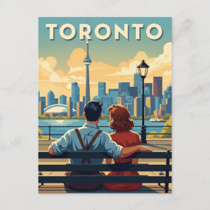 Reise nach Vintage-Romantik in Toronto, Kanada Postkarte