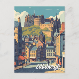 Reise nach Vintage Schottland Edinburgh Castle Postkarte