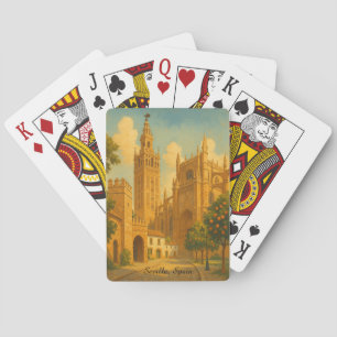 Reise nach Vintage Seville Spanien Andalusien Spielkarten