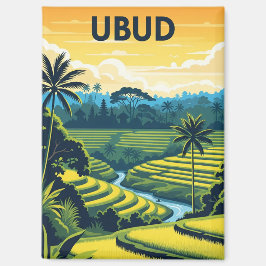 Reise nach Vintage Ubud Bali Indonesien Magnet