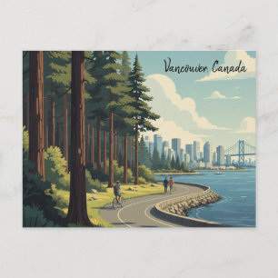 Reise nach Vintage Vancouver Stanley Park Kanada Postkarte