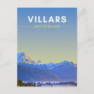 Reise nach Vintage Villars Schweiz Postkarte