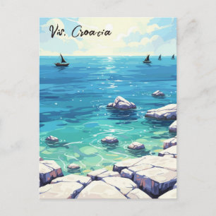 Reise nach Vis, Kroatien Postkarte