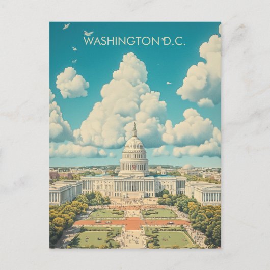 Reise nach Washington D.C. Postkarte (Vorderseite)