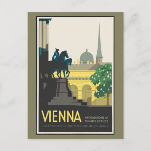 Reise nach Wien im Vintage-Stil Postkarte