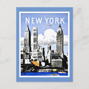 Reise New York Amerika Vintage Postkarte