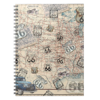 Reise-Notizbuch des Weg-66 Notizblock