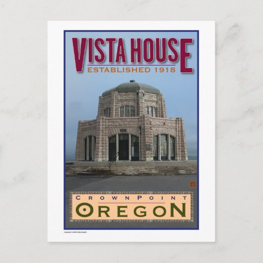 REISE-Oregon-Vista House- Postkarte (Vorderseite)