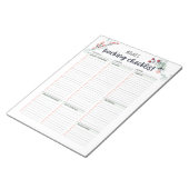 Reise Packliste Floral Notizblock (angewinkelt)