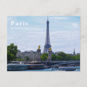 Reise Paris Frankreich Eiffelturm und Seine Feiertagspostkarte