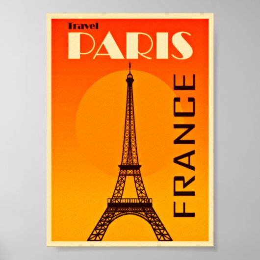 Reise Paris Retro Poster (Vorne)