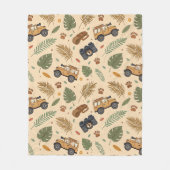 Reise-Pattern im Vintage-Look (3) Fleecedecke (Vorderseite)