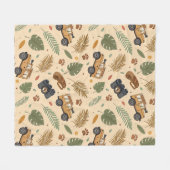 Reise-Pattern im Vintage-Look (3) Fleecedecke (Vorderseite (Horizontal))