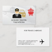 Reise | Persönlicher Fahrer | Assistent Visitenkarte (Vorne/Hinten)