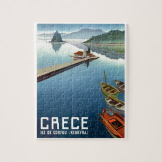 Reise-Plakat 1949 Korfus Griechenland Puzzle