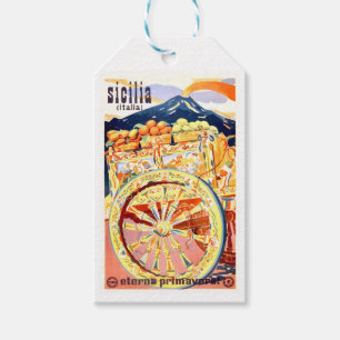 Reise-Plakat-ewiger Frühling 1947 Siziliens Geschenkanhänger