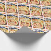 Reise-Plakat-ewiger Frühling 1947 Siziliens Geschenkpapier (Ecke)