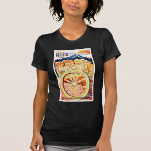 Reise-Plakat-ewiger Frühling 1947 Siziliens T-Shirt