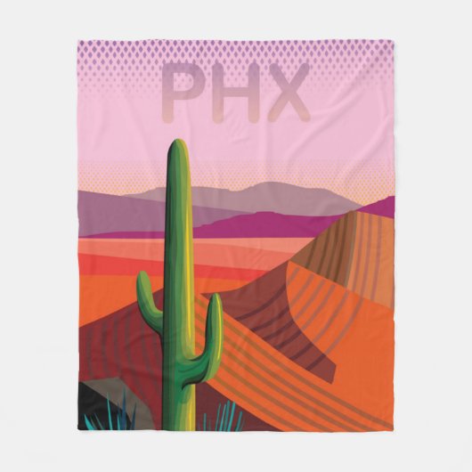 Reise-Plakat Phoenix Arizona | Fleecedecke (Vorderseite)