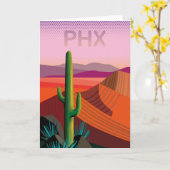 Reise-Plakat Phoenix Arizona | Karte (Gelbe Blume)