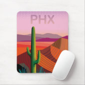 Reise-Plakat Phoenix Arizona | Mousepad (Mit Mouse)