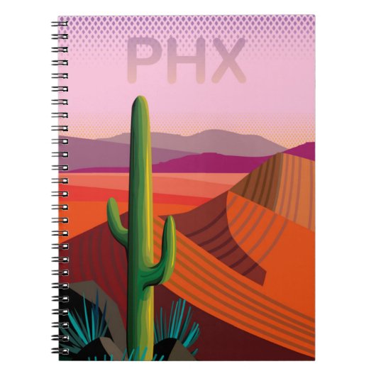 Reise-Plakat Phoenix Arizona | Notizblock (Vorderseite)
