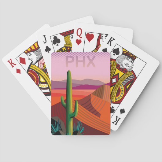 Reise-Plakat Phoenix Arizona | Spielkarten (Rückseite)