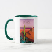 Reise-Plakat Phoenix Arizona | Tasse (Links)