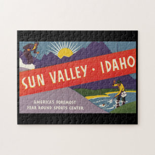 Reise-Plakat Sun Valley Idaho_Vintage Puzzle