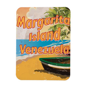 Reise-Plakatdruck Margarita-Insel Vintager Magnet