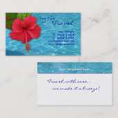 Reise-Pool-rote Hibiskus-Geschäfts-Karte Visitenkarte (Vorne/Hinten)