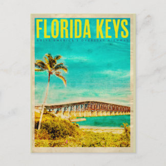Reise-Postkarte aus den Florida Keys im Vintage-St Postkarte