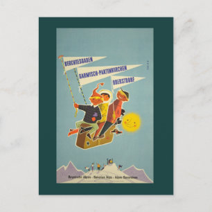 Reise-Postkarte aus der Vintage-Zeit mit bayerisch Postkarte