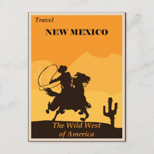 Reise-Postkarte aus New Mexico im Vintage-Stil Feiertagspostkarte