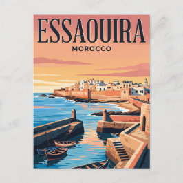 Reise-Postkarte im Vintage-Stil | Essaouira, Marok Postkarte
