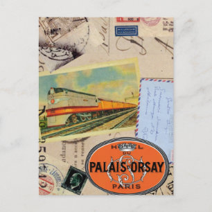 Reise-Postkarte im Vintage-Stil Postkarte