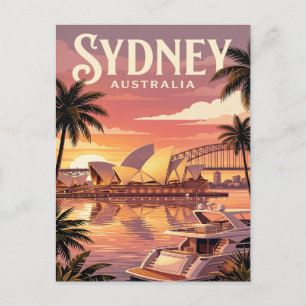 Reise-Postkarte im Vintage-Stil Sydney Australie Postkarte